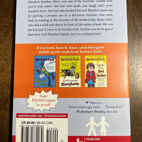 Barbara Park Paperback Book Set - 4 Books Included, Like New Condition, Age 8-12 - Picture 9 of 9